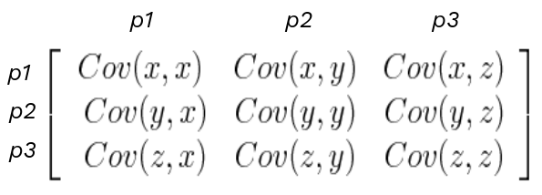 formulation of NxN pixel feature correlation matrix