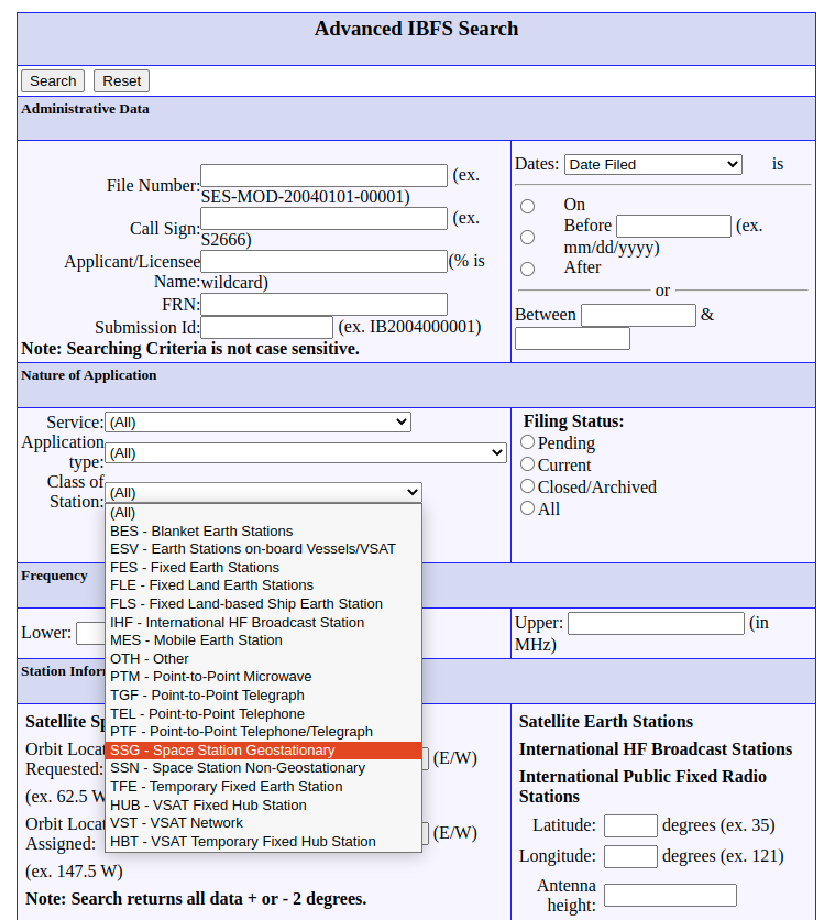 Advanced Search Form